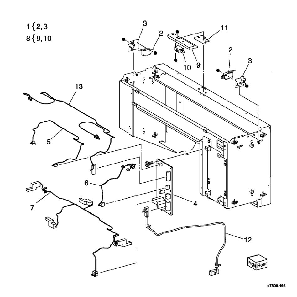 PL 23.21 Booklet Electrical parts diagram - Xerox Phaser 7800