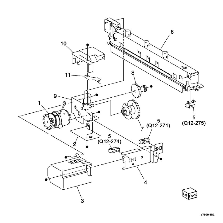 PL 23.5 H-Transport Assembly (5 of 5) parts diagram - Xerox Phaser 7800
