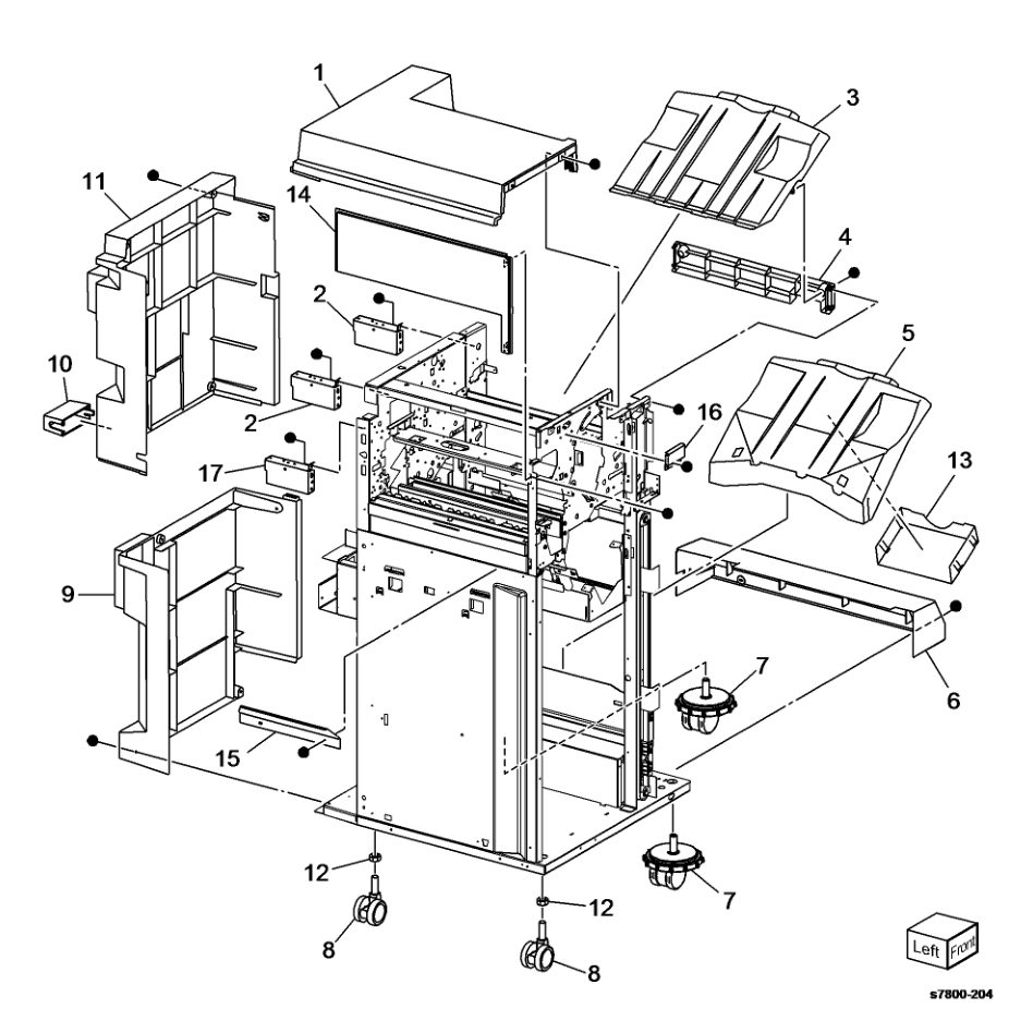 PL 24.12 Covers (2 of 2) parts diagram - Xerox Phaser 7800