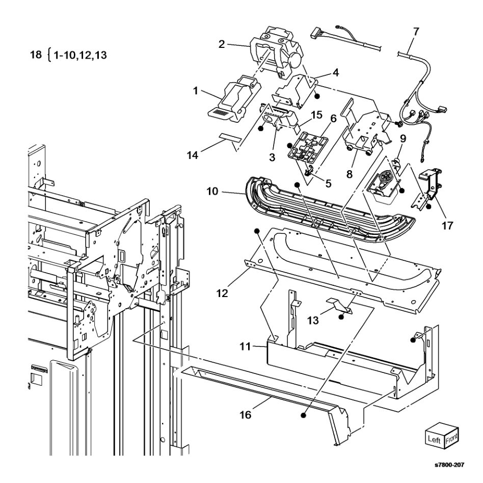 PL 24.33 Finisher Stapler parts diagram - Xerox Phaser 7800