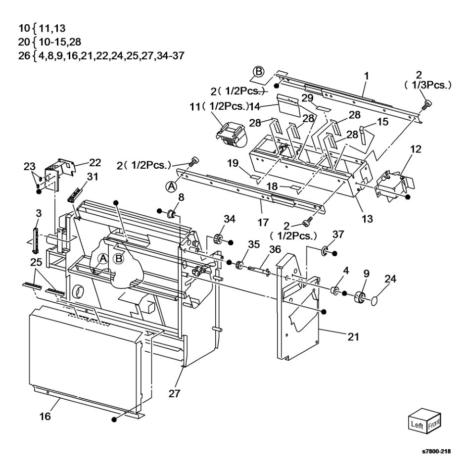 PL 24.52 Booklet - Stapler parts diagram - Xerox Phaser 7800