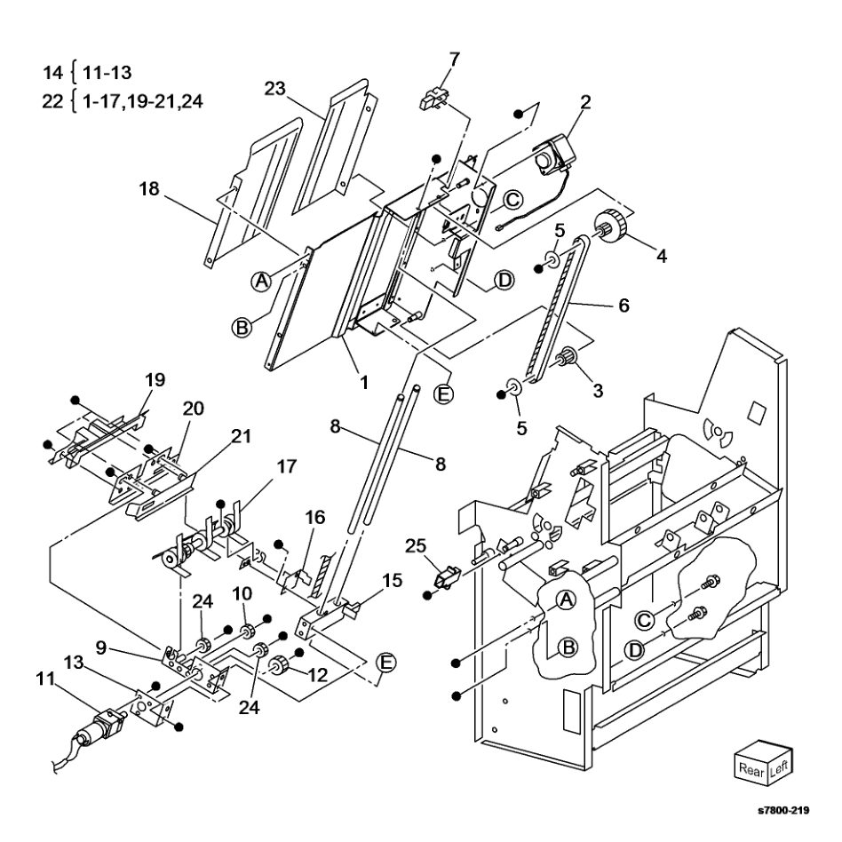 PL 24.53 Booklet - End Guide parts diagram - Xerox Phaser 7800