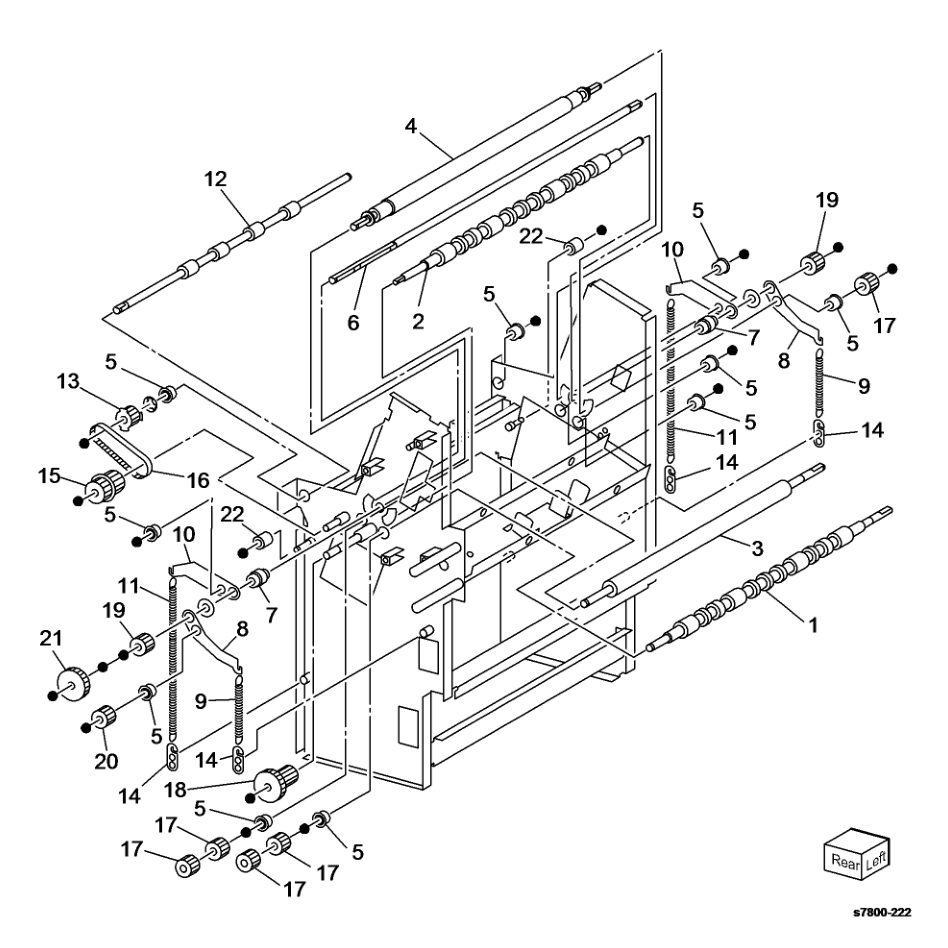 PL 24.56 Booklet - Roll parts diagram - Xerox Phaser 7800