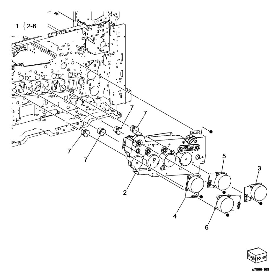 PL 3.3 Drive (3 of 3) parts diagram - Xerox Phaser 7800