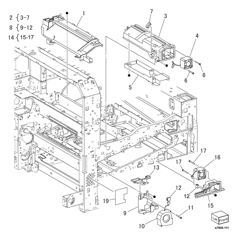 PL 4.2 NOHAD (1 of 3) parts diagram - Xerox Phaser 7800