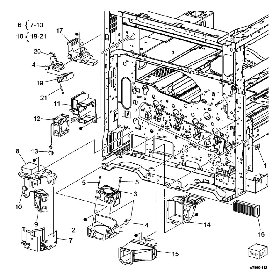 PL 4.3 NOHAD (2 of 3) parts diagram - Xerox Phaser 7800