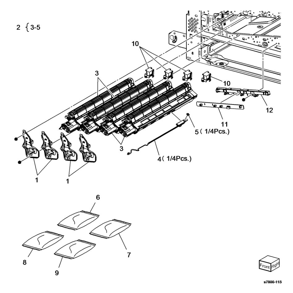PL 5.2 Development (2 of 2) parts diagram - Xerox Phaser 7800