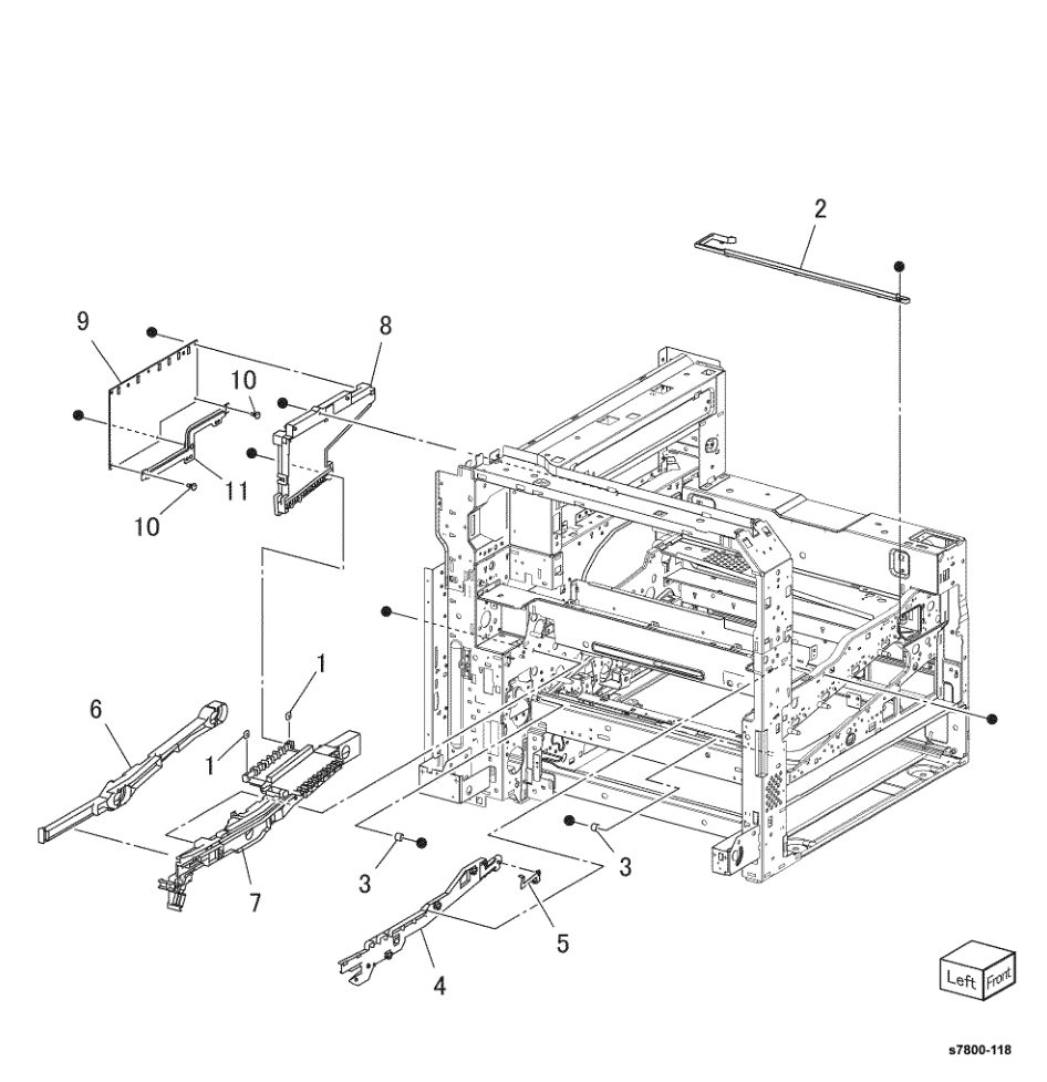 PL 6.2 Transfer (2 of 2) parts diagram - Xerox Phaser 7800