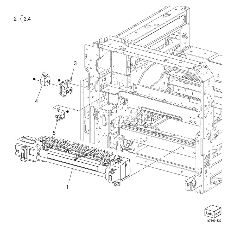 PL 7.1 Fuser parts diagram - Xerox Phaser 7800