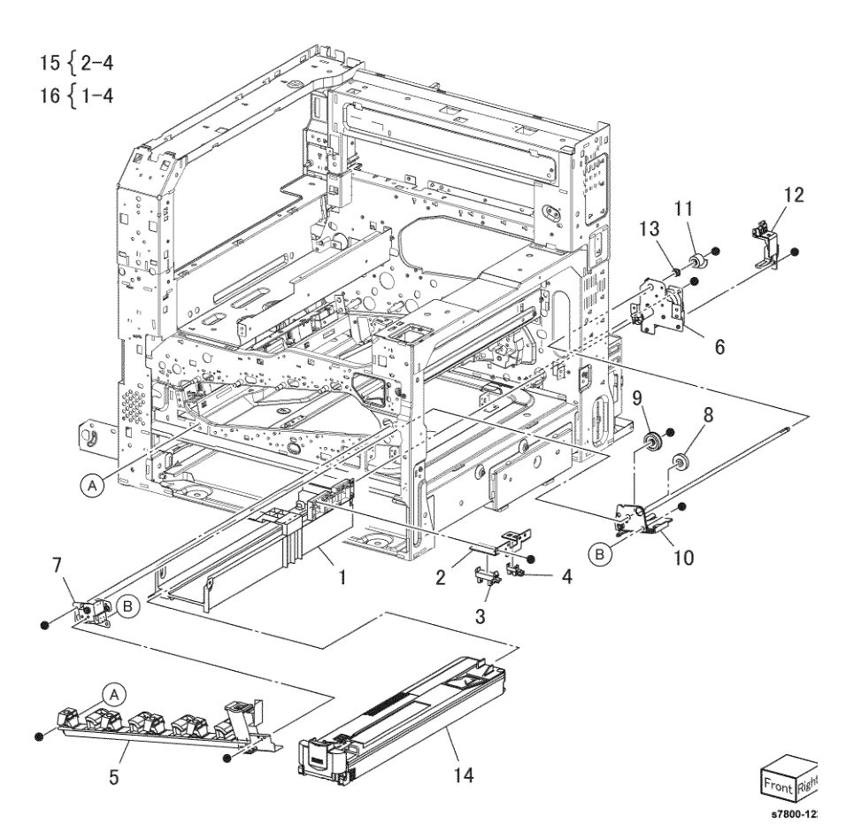 PL 8.2 Xerographic (2 of 2) parts diagram - Xerox Phaser 7800