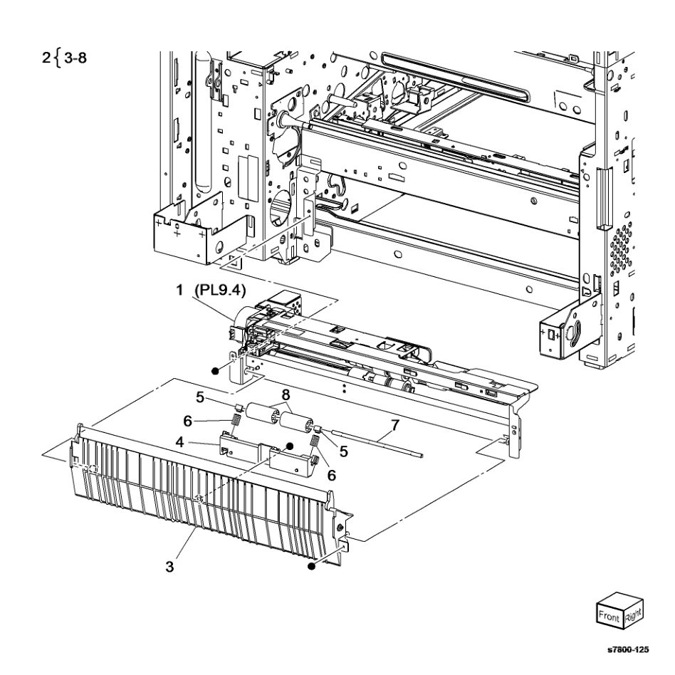 PL 9.3 Tray 2 Feeder parts diagram - Xerox Phaser 7800