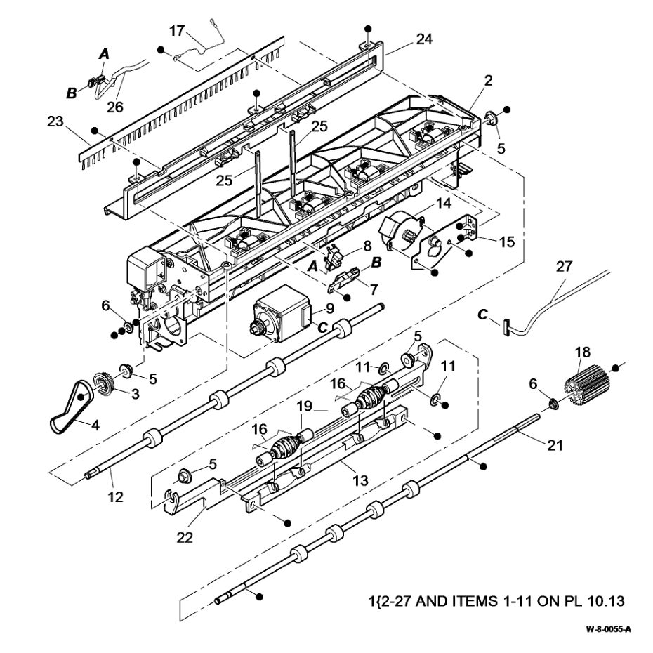 PL 10.11 Inverter Assembly (Centre parts diagram - Xerox WorkCentre 5945 / 5955