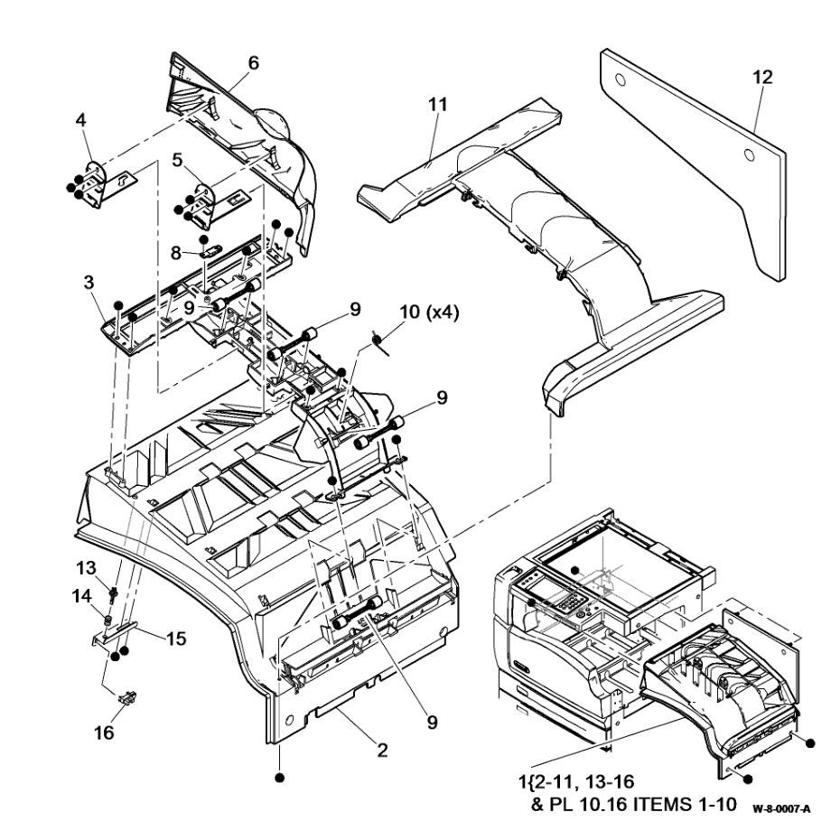 PL 10.15 Horizontal Transport parts diagram - Xerox WorkCentre 5945 / 5955