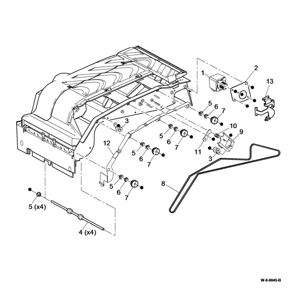 PL 10.16 Horizontal Transport parts diagram - Xerox WorkCentre 5945 / 5955