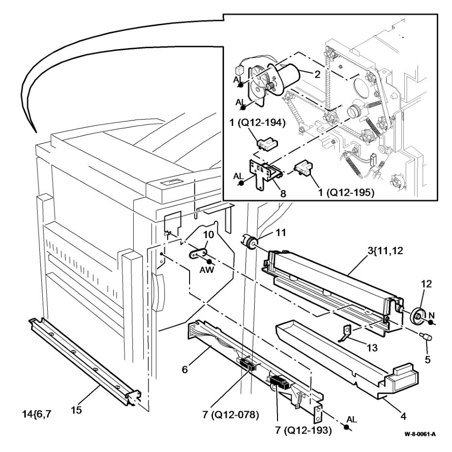 PL 12.20 2K LCSS Hole Punch Unit parts diagram - Xerox WorkCentre 5945 / 5955