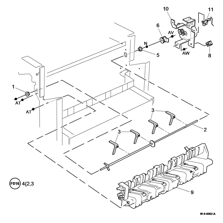 PL 12.25 2K LCSS Paddle Shaft parts diagram - Xerox WorkCentre 5945 / 5955