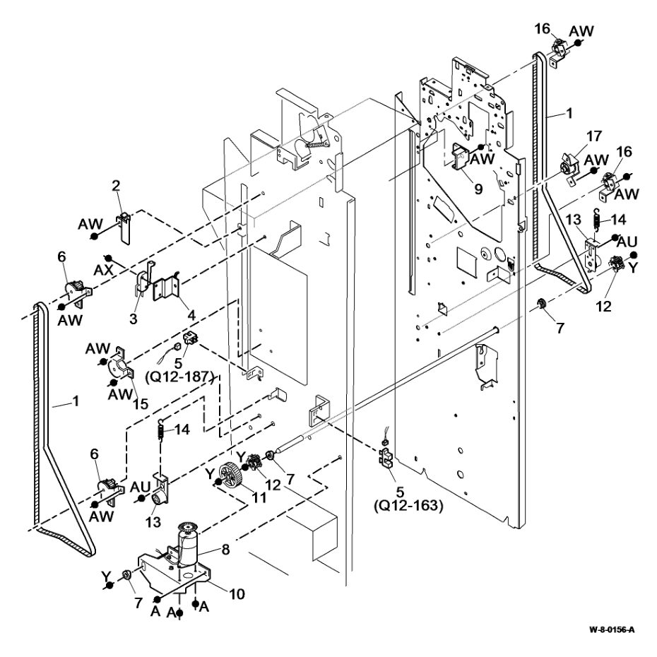 PL 12.30 2K LCSS Bin 1 Control parts diagram - Xerox WorkCentre 5945 / 5955