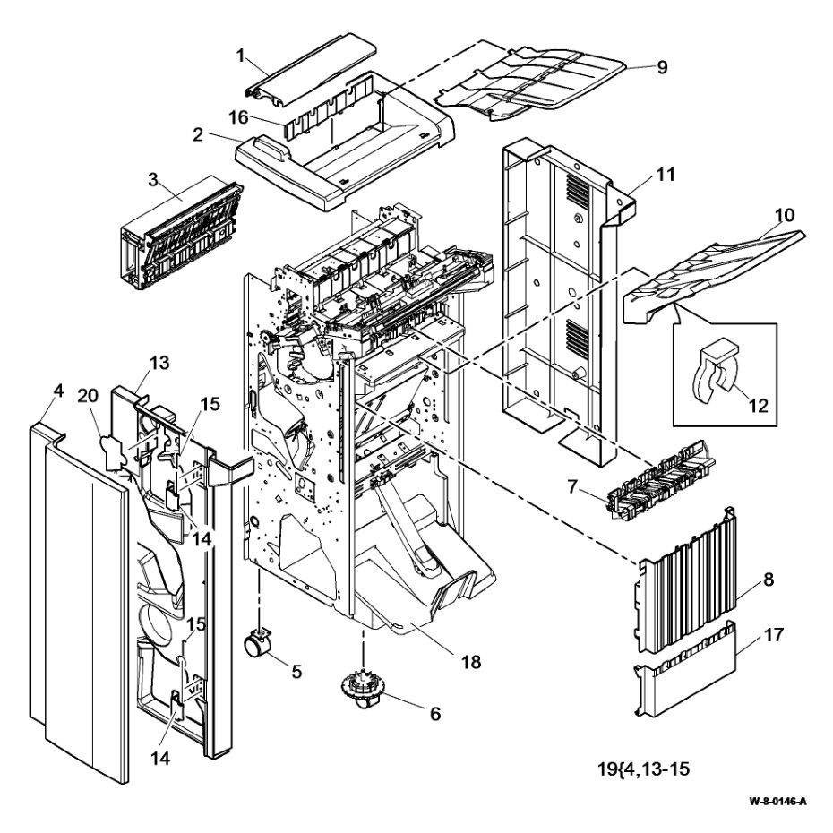 PL 12.320 LVF BM - Covers parts diagram - Xerox WorkCentre 5945 / 5955