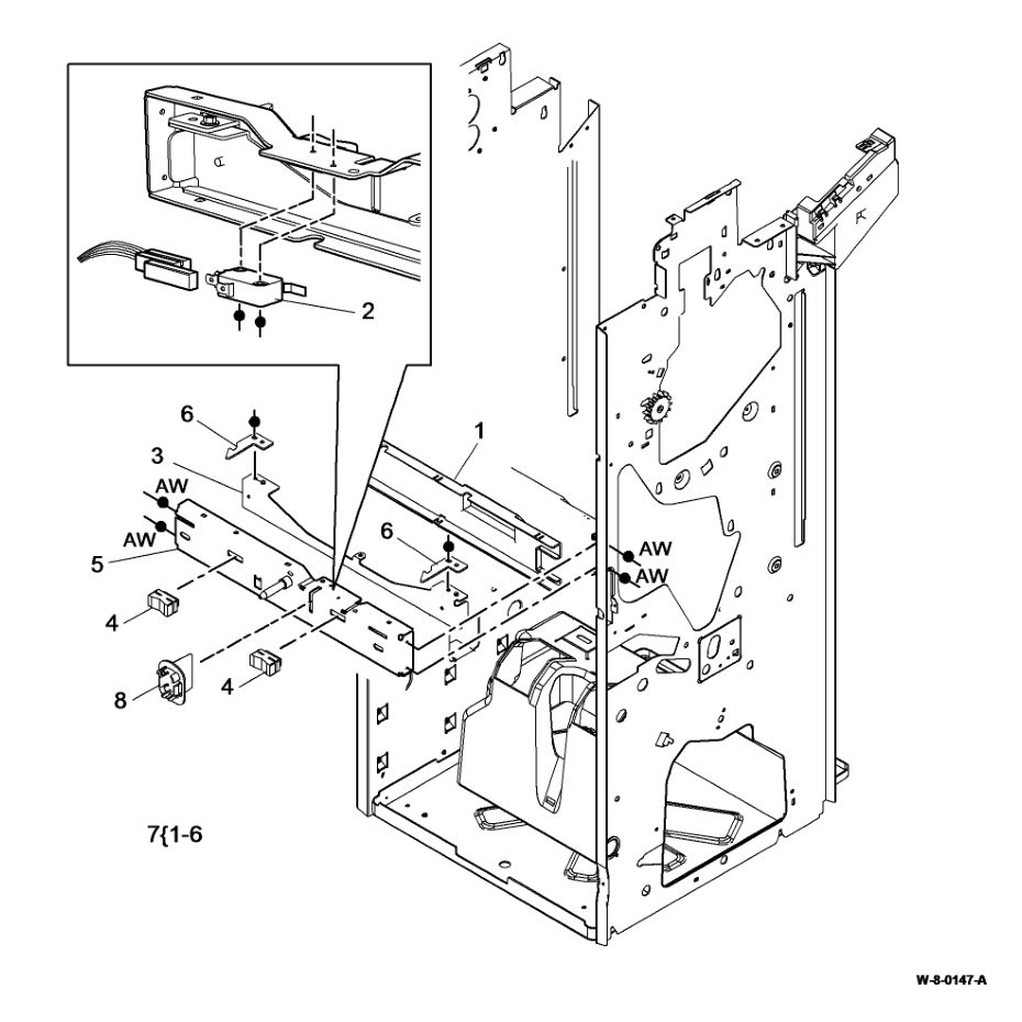 PL 12.325 LVF BM Docking Latch parts diagram - Xerox WorkCentre 5945 / 5955
