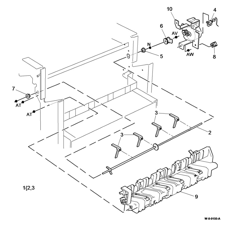 PL 12.335 LVF BM Paddle Shaft parts diagram - Xerox WorkCentre 5945 / 5955