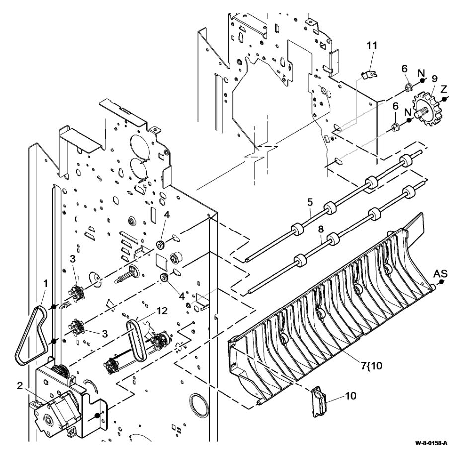 PL 12.350 LVF BM Paper Entry parts diagram - Xerox WorkCentre 5945 / 5955