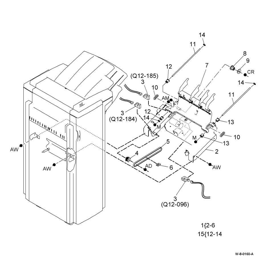 PL 12.360 LVF BM Ejector Assembly parts diagram - Xerox WorkCentre 5945 / 5955