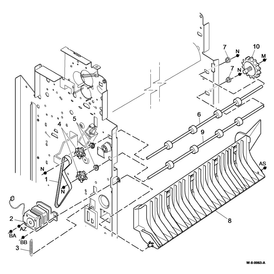 PL 12.40 2K LCSS Paper Entry parts diagram - Xerox WorkCentre 5945 / 5955