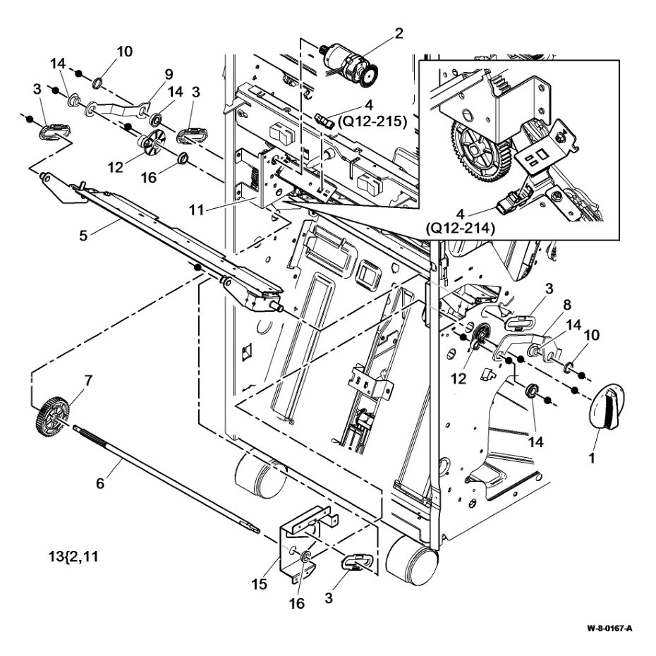 PL 12.405 LVF BM Crease Blade parts diagram - Xerox WorkCentre 5945 / 5955