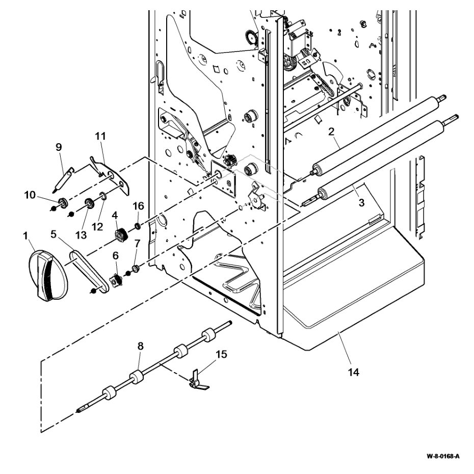 PL 12.410 LVF BM Crease Roll parts diagram - Xerox WorkCentre 5945 / 5955
