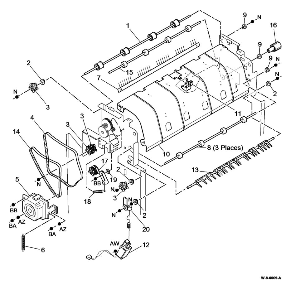 PL 12.60 2K LCSS Bin 0 Entry parts diagram - Xerox WorkCentre 5945 / 5955