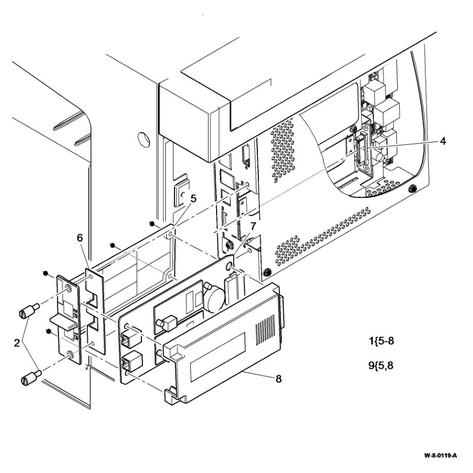 PL 20.05 Fax Module parts diagram - Xerox WorkCentre 5945 / 5955