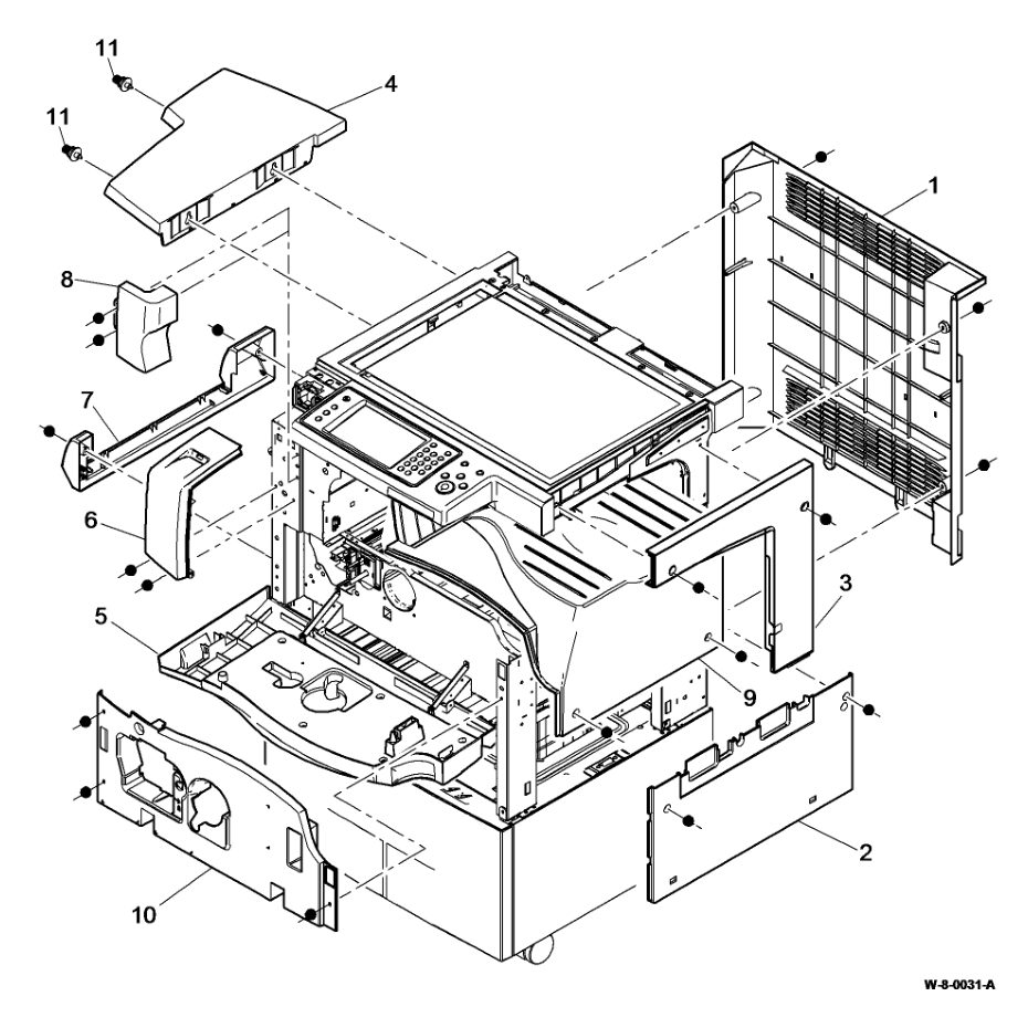PL 28.10 Main Covers parts diagram - Xerox WorkCentre 5945 / 5955