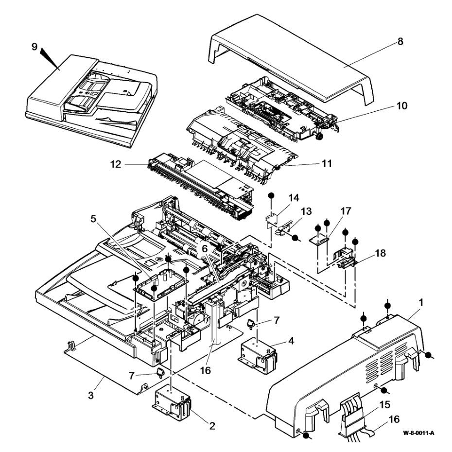 PL 5.10 SPDH (Complete), Covers, parts diagram - Xerox WorkCentre 5945 / 5955