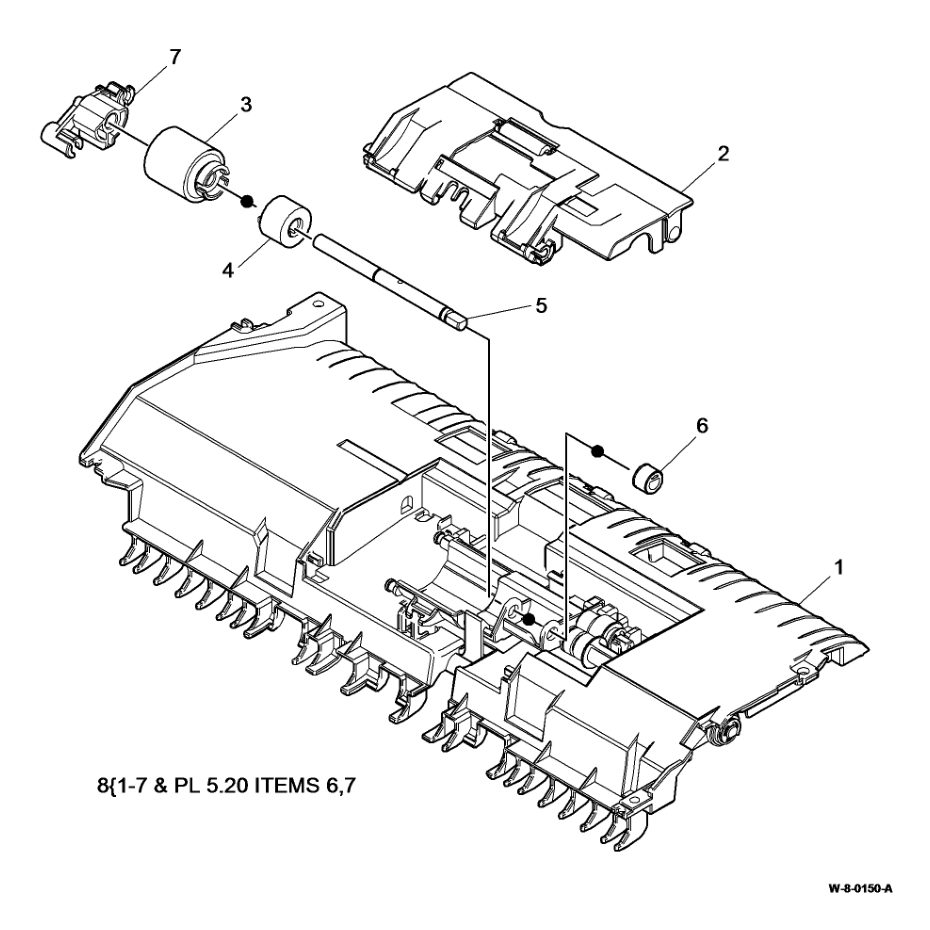 PL 5.25 SPDH Separation Assembly parts diagram - Xerox WorkCentre 5945 / 5955