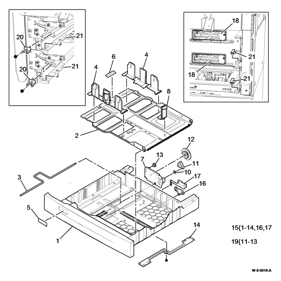 PL 70.10 Tray 1 and 2 Assembly parts diagram - Xerox WorkCentre 5945 / 5955