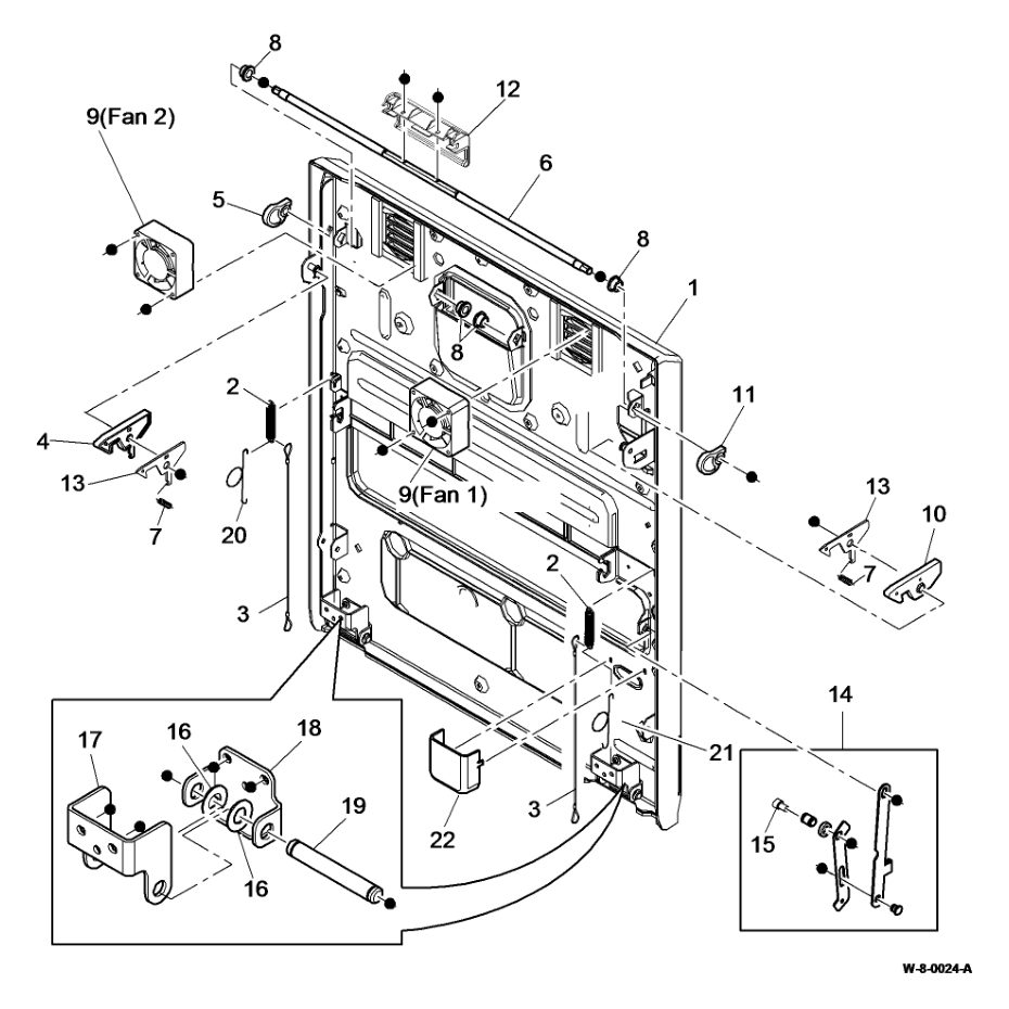 PL 80.11 Left Door Assembly (2 of 2) parts diagram - Xerox WorkCentre 5945 / 5955