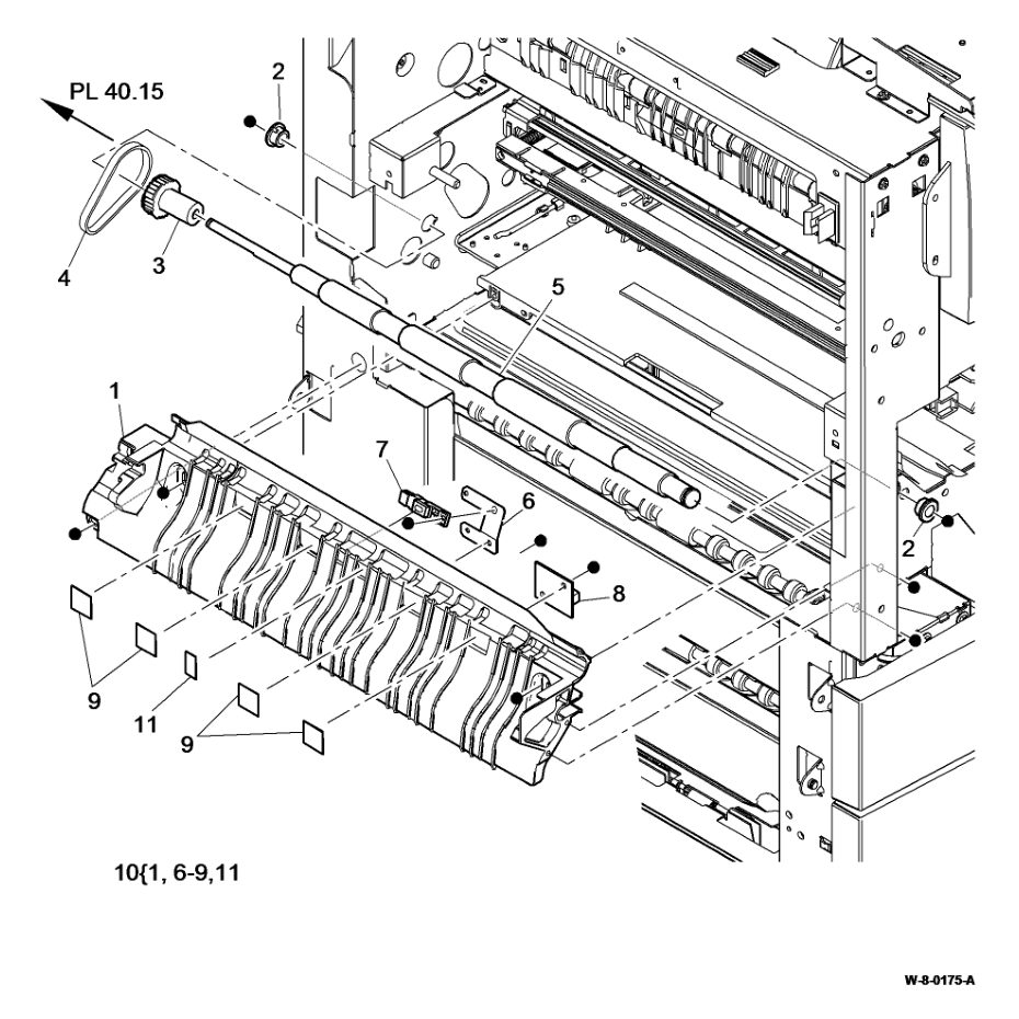 PL 80.17 Registration Transport parts diagram - Xerox WorkCentre 5945 / 5955