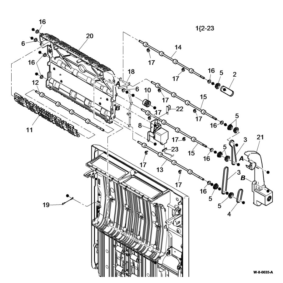 PL 80.22 Duplex Transport Assembly parts diagram - Xerox WorkCentre 5945 / 5955